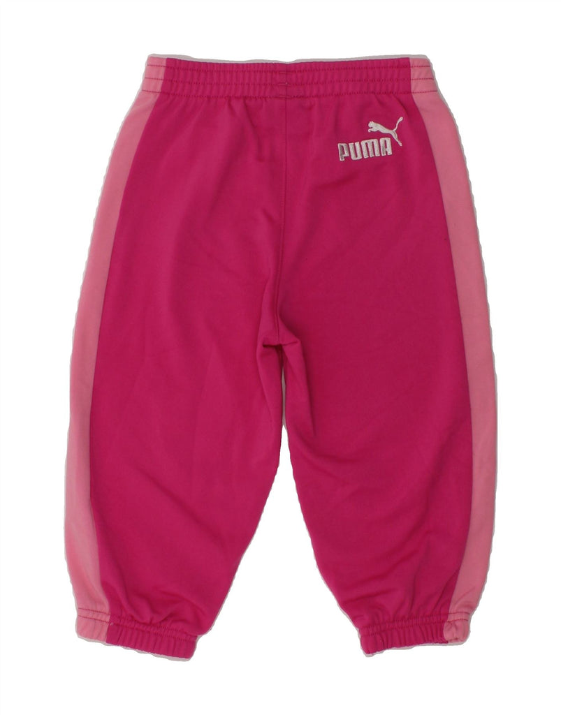 PUMA Baby Girls Joggers Trousers 9-12 Months Pink Polyester | Vintage Puma | Thrift | Second-Hand Puma | Used Clothing | Messina Hembry 