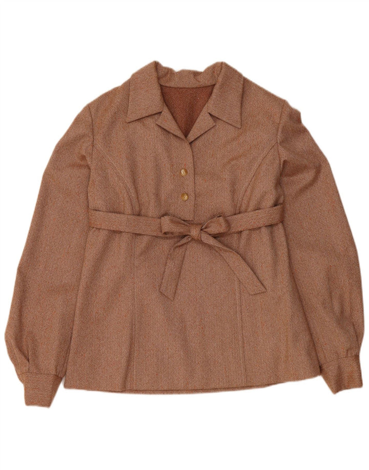 Vintage Womens 2 Piece Skirt Set UK 12 Medium W30  Brown