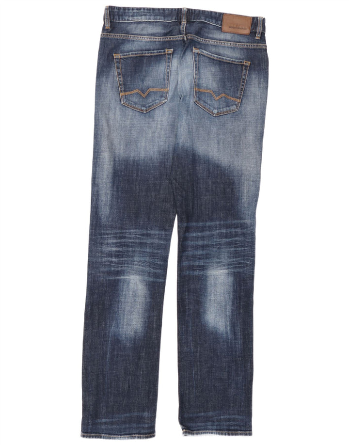 Hugo Boss Mens Straight Jeans W34 L36 Blue Cotton