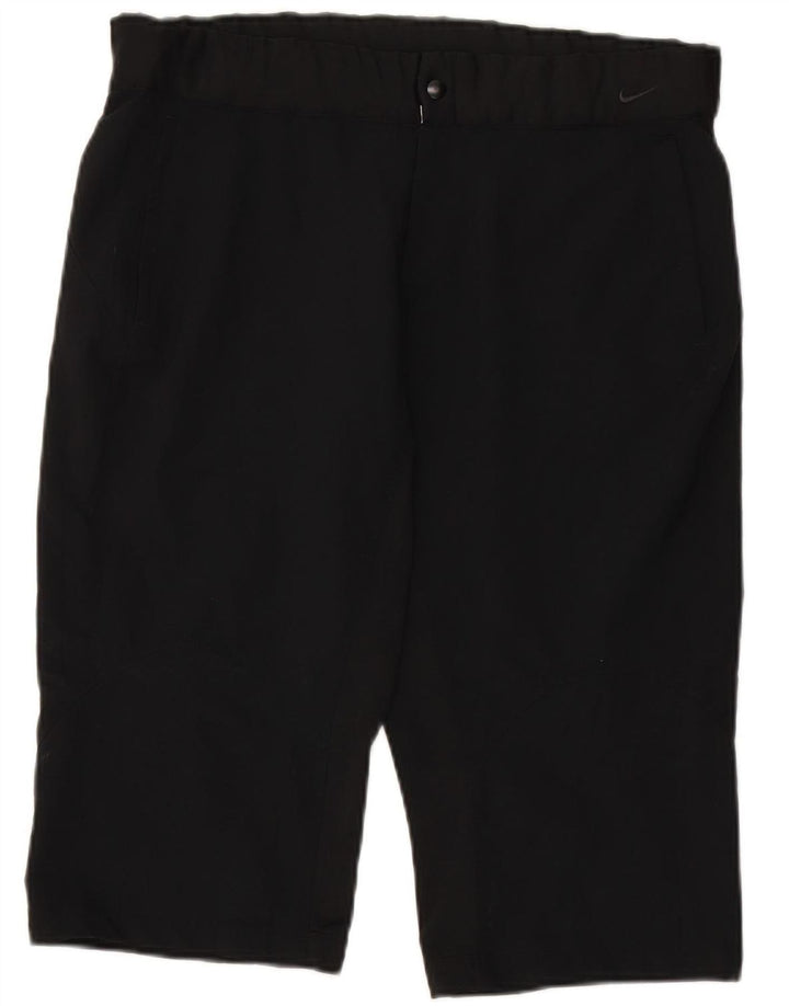 NIKE Womens Bermuda Shorts US 12/14 Large W34  Black Polyester