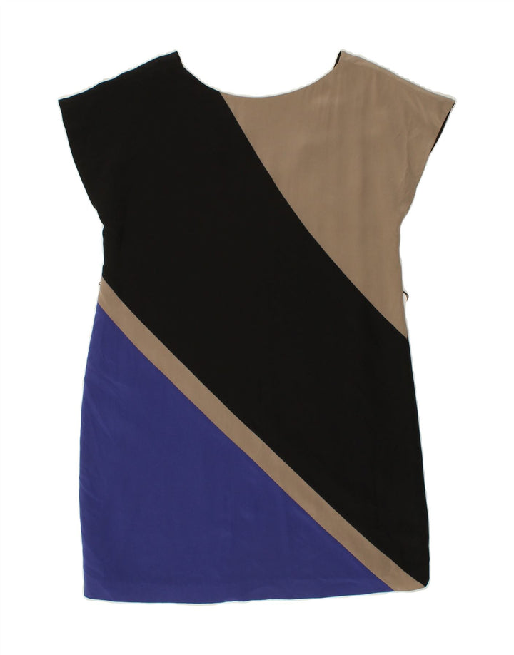 COAST Womens Sheath Dress UK 14 Large Multicoloured Colourblock Silk Vintage Coast and Second-Hand Coast from Messina Hembry 