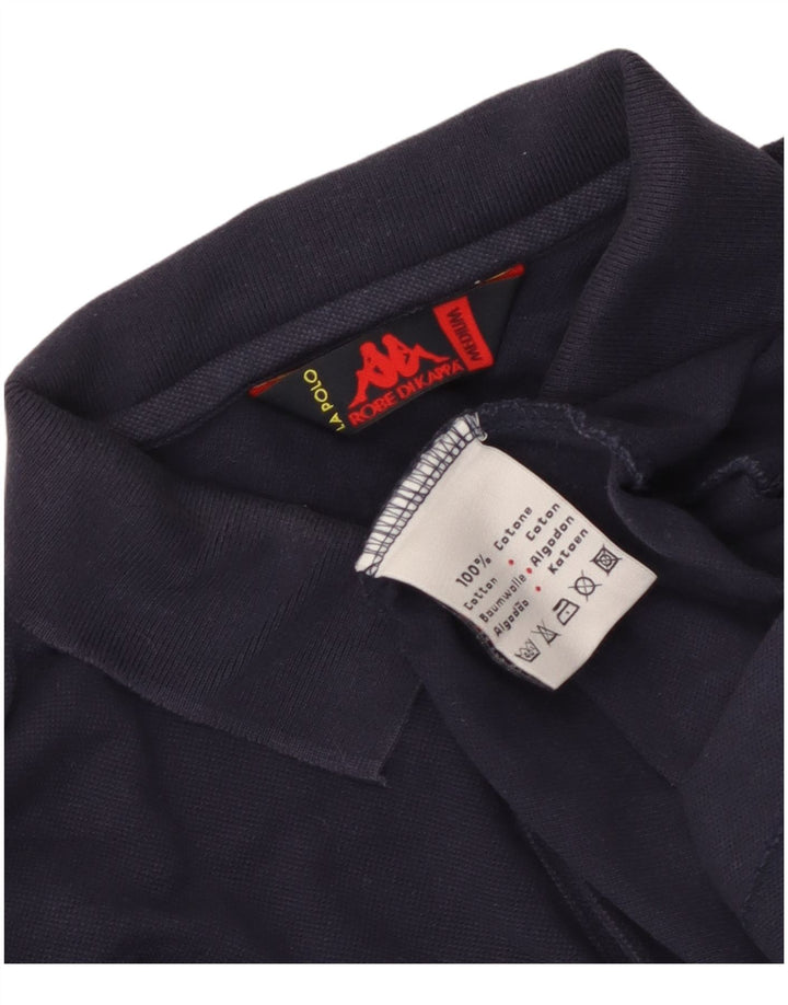 Kappa Mens Polo Shirt Medium Navy Blue Cotton