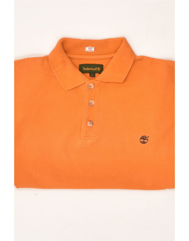 TIMBERLAND Boys Polo Shirt 7-8 Years Orange Cotton | Vintage Timberland | Thrift | Second-Hand Timberland | Used Clothing | Messina Hembry 