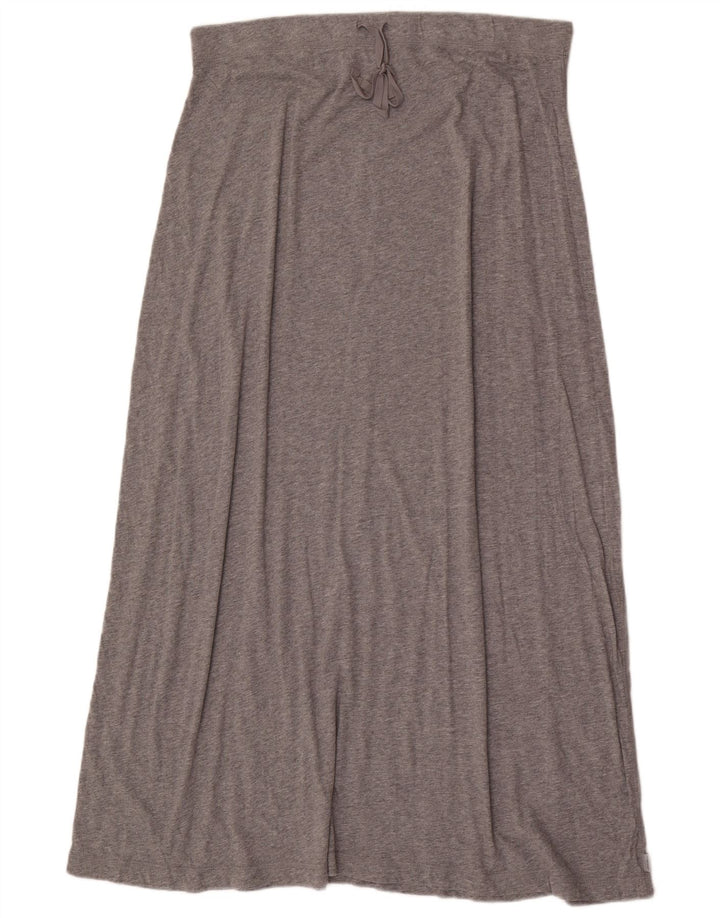 Eddie Bauer Womens Maxi Skirt Large W36 Grey Flecked Cotton