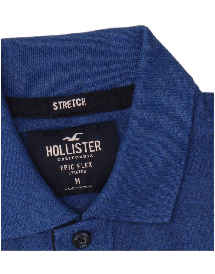 Hollister Mens Stretch Polo Shirt Medium Blue