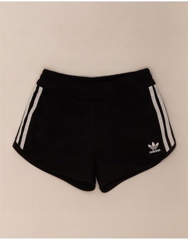 Adidas Womens Sport Shorts UK 10 Small Black Polyester