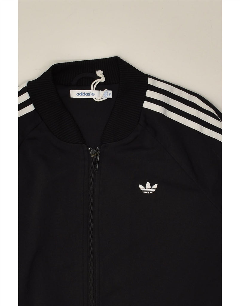 ADIDAS Womens Tracksuit Top Jacket EU 40 Medium Black Polyamide | Vintage Adidas | Thrift | Second-Hand Adidas | Used Clothing | Messina Hembry 