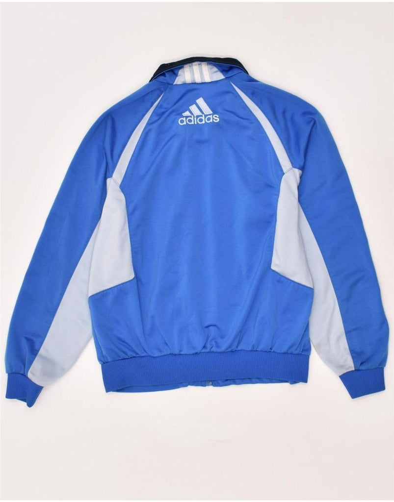 ADIDAS Boys Tracksuit Top Jacket 11-12 Years Blue Colourblock Polyester | Vintage Adidas | Thrift | Second-Hand Adidas | Used Clothing | Messina Hembry 