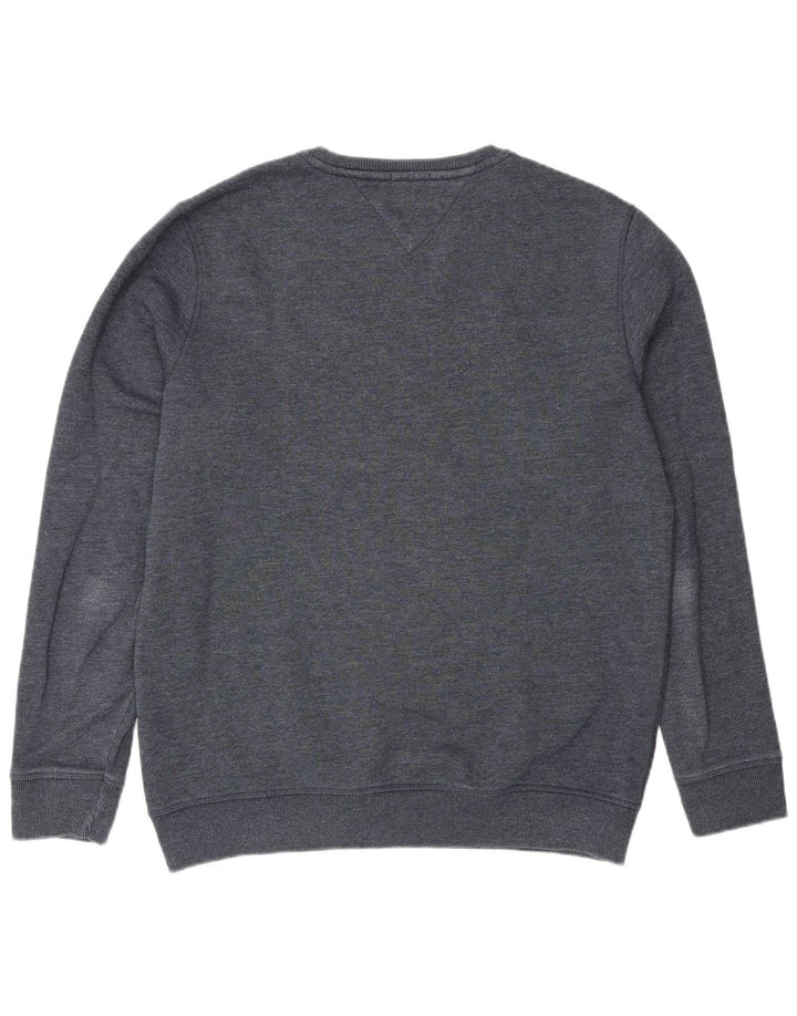 Tommy Hilfiger Mens Regular Fit Sweatshirt Jumper Large Navy Blue Cotton