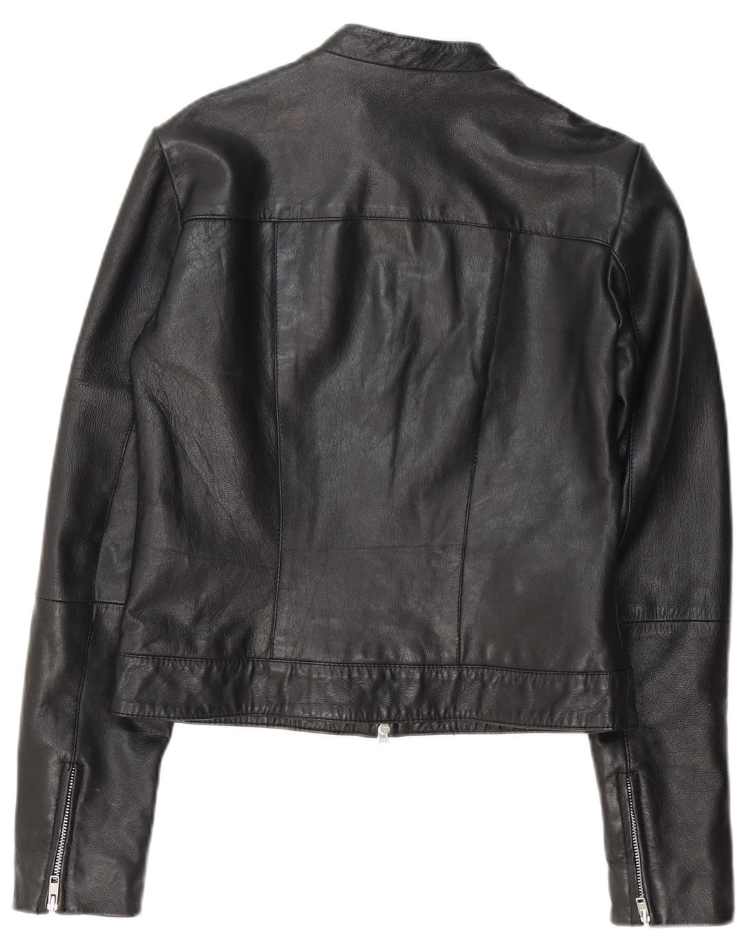 Vintage Womens Leather Jacket UK 14 Medium Black Leather