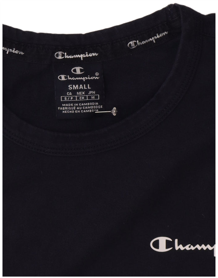 Champion Mens T-Shirt Top Small Navy Blue