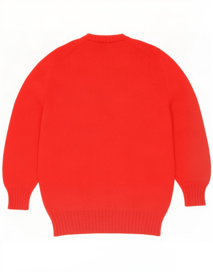 Flipper Mens Crew Neck Jumper Sweater Small Red Wool