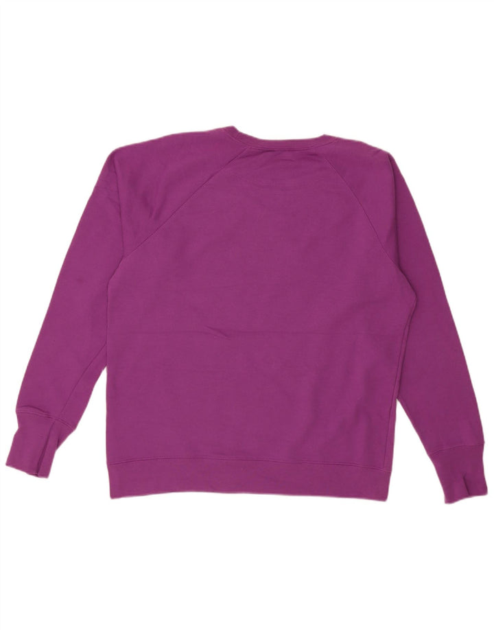 Champion Womens Graphic Sweatshirt Jumper UK 16 Large Purple Polyester