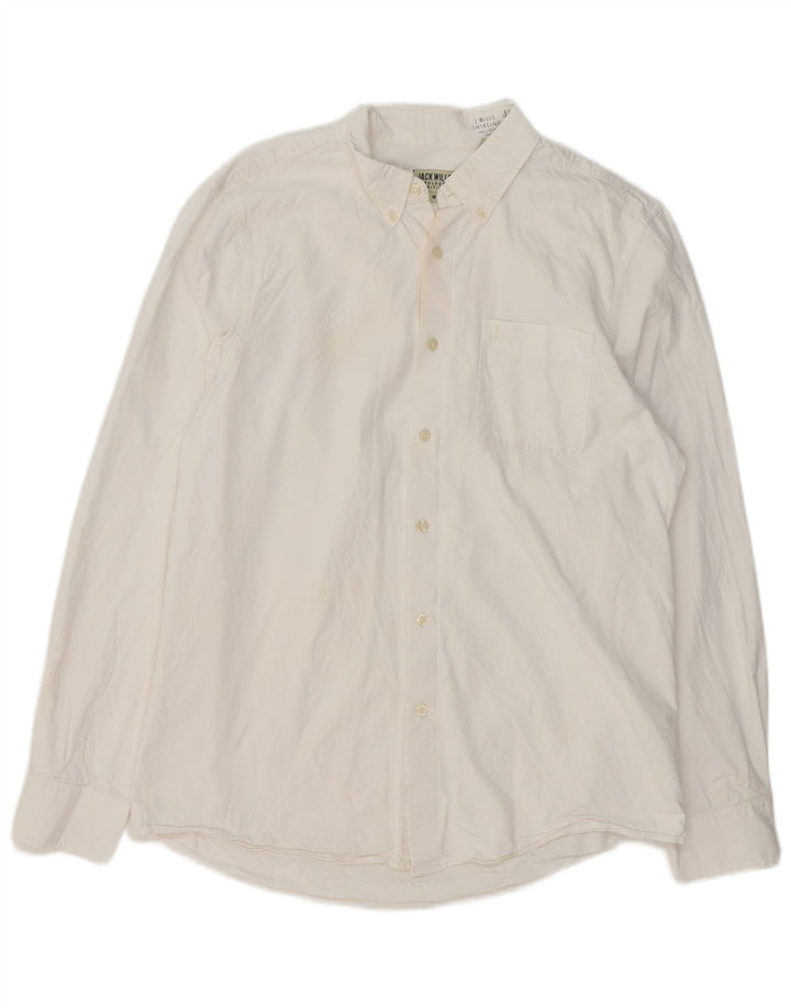 Jack Wills Mens Shirt Medium White Cotton