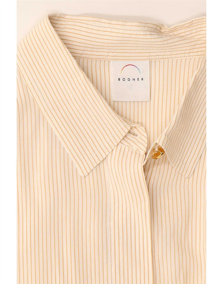 Bogner Womens Regular Fit Shirt EU 42 Large Beige Striped