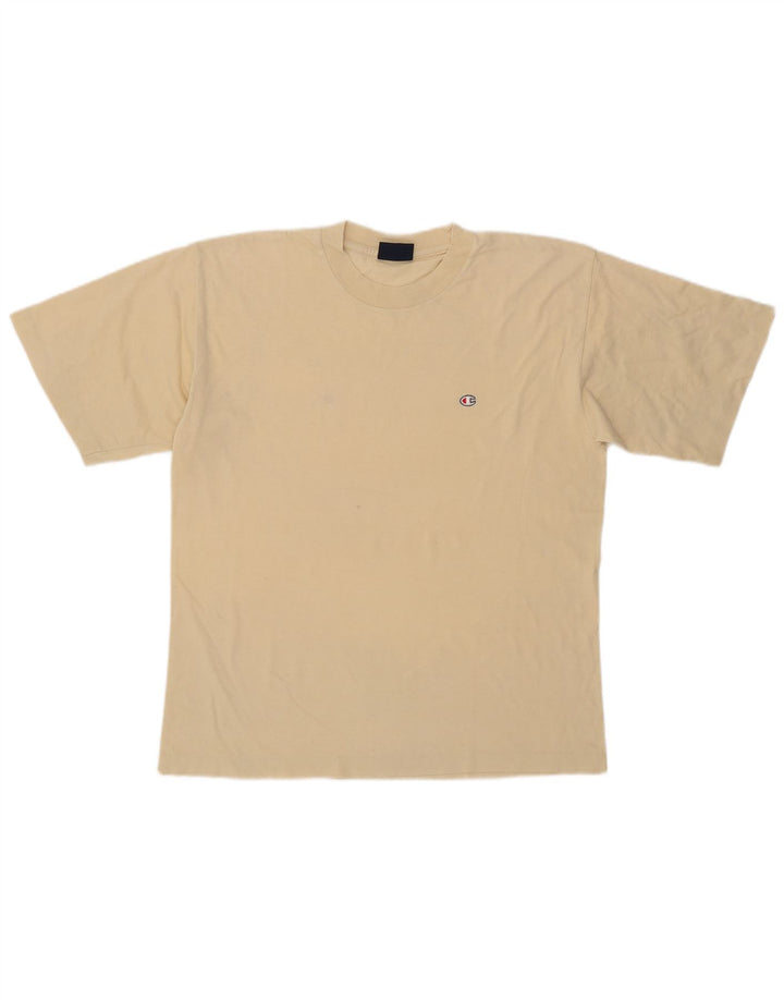 Champion Mens T-Shirt Top Large Beige