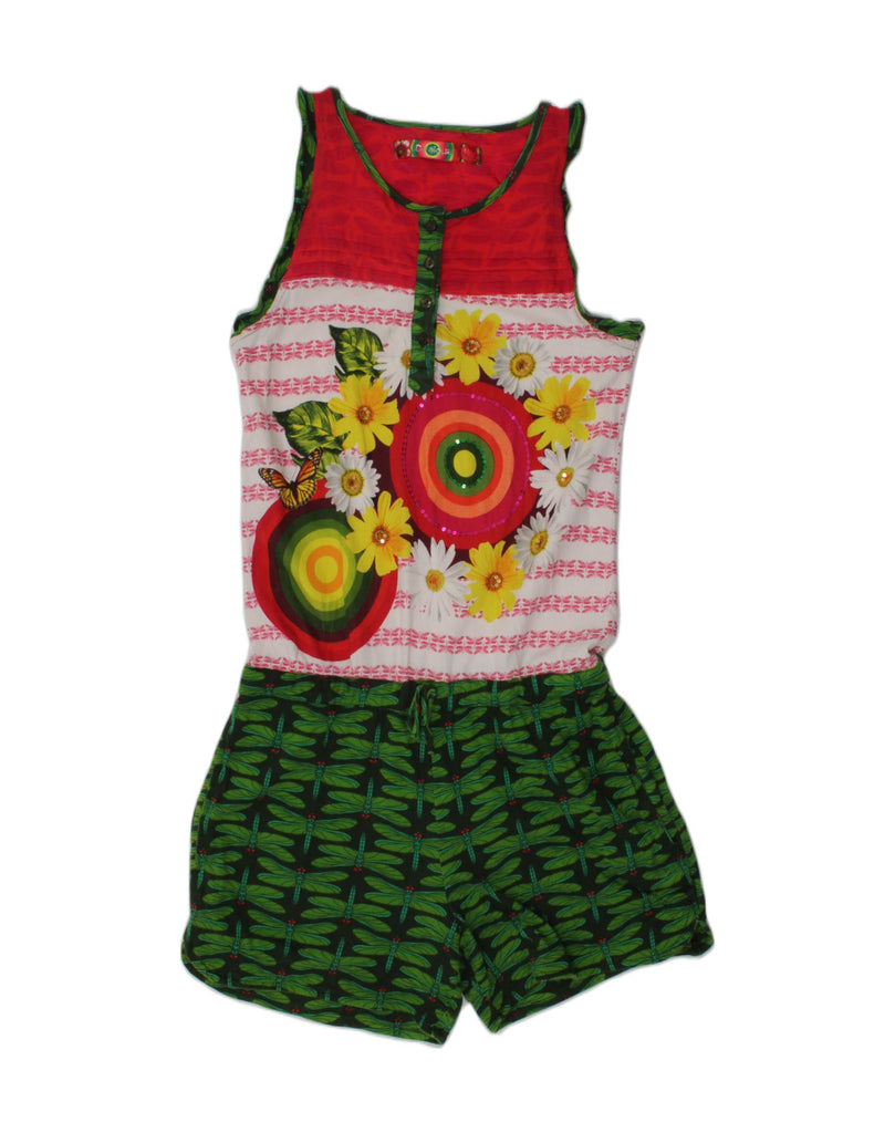 DESIGUAL Girls Crazy Pattern Playsuit 11-12 Years Multicoloured | Vintage Desigual | Thrift | Second-Hand Desigual | Used Clothing | Messina Hembry 