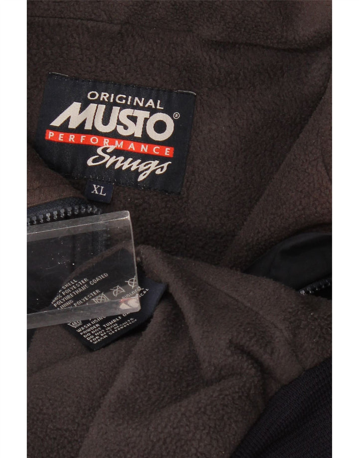 Musto Mens Bomber Jacket UK 42 XL Navy Blue Polyester