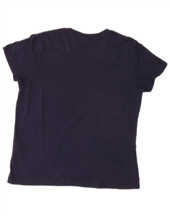 Levi's Womens T-Shirt Top UK 10 Small Navy Blue Cotton