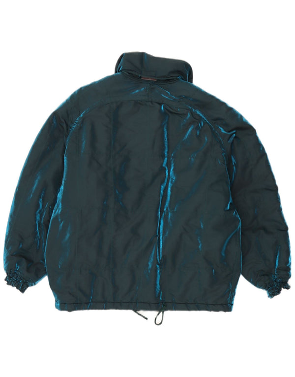Ellesse Womens Hooded Oversized Padded Jacket IT 42 Medium Navy Blue