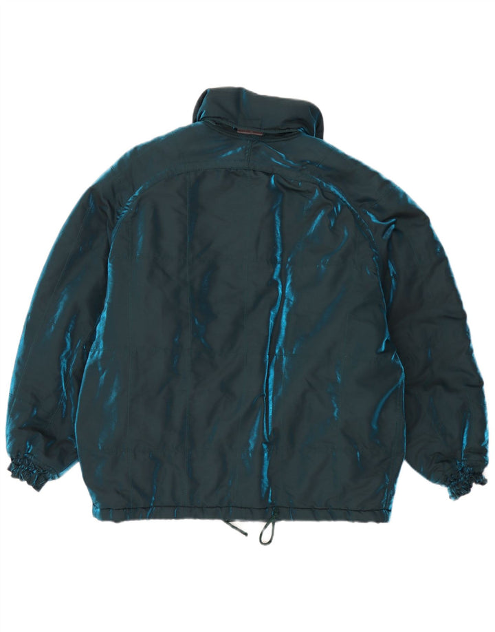Ellesse Womens Hooded Oversized Padded Jacket IT 42 Medium Navy Blue