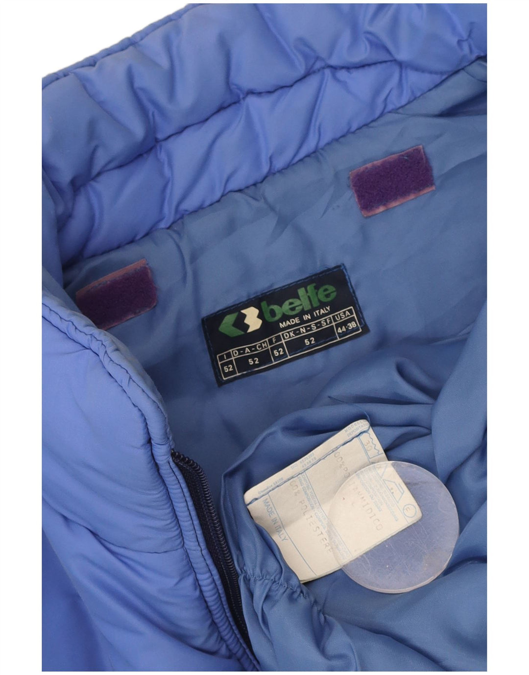 BELFE Mens Padded Jacket IT 52 XL Navy Blue Colourblock Polyamide