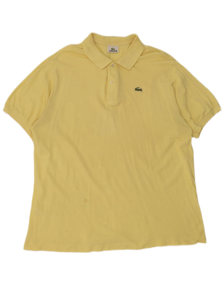 Lacoste Mens Polo Shirt Size 7 2XL Yellow Cotton