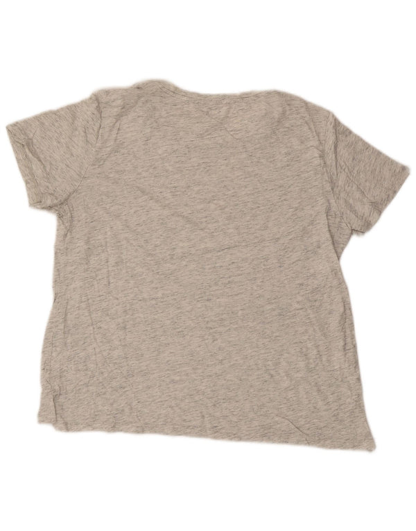 Eddie Bauer Womens T-Shirt Top UK 18 XL Grey Flecked Cotton