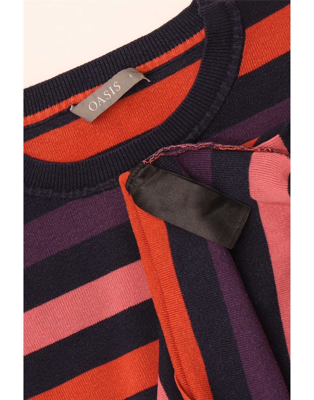 Oasis Womens Crew Neck Jumper Sweater UK 10 Small Multicoloured Striped