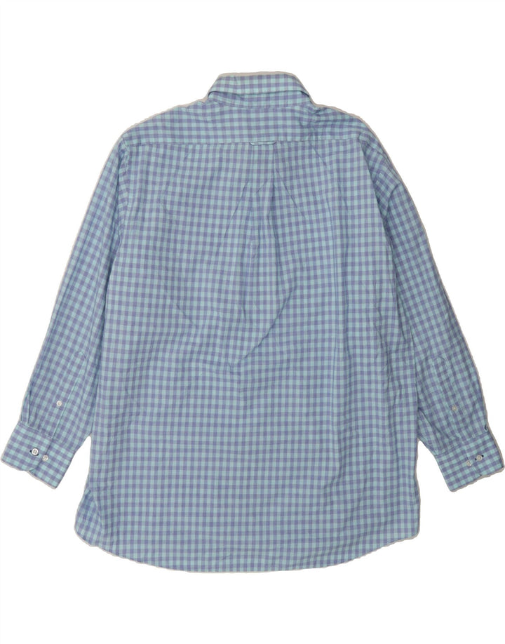 IZOD Mens Regular Fit Shirt Size 17 1/2 XL Blue Check Vintage Izod and Second-Hand Izod from Messina Hembry 