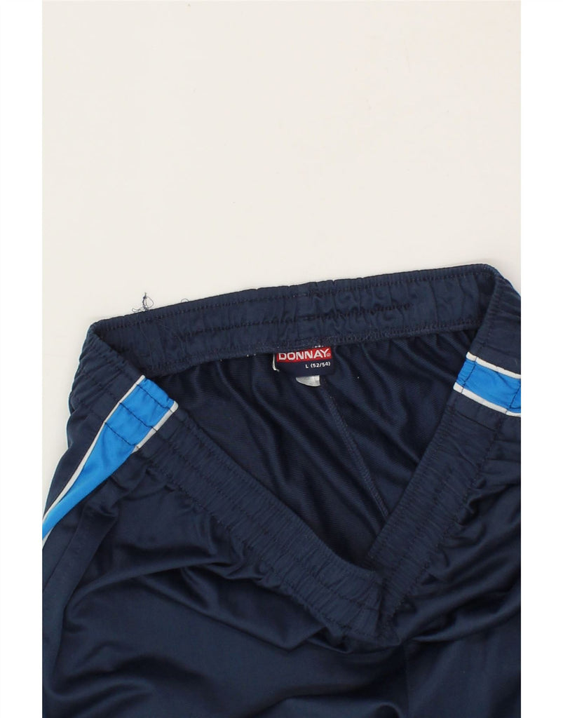 DONNAY Mens Graphic Tracksuit Trousers IT 52/54 Large  Blue Colourblock Vintage Donnay and Second-Hand Donnay from Messina Hembry 