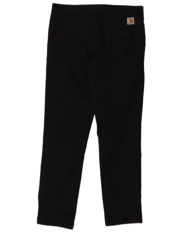 Carhartt Mens Sid Straight Chino Trousers W32 L30 Black Cotton
