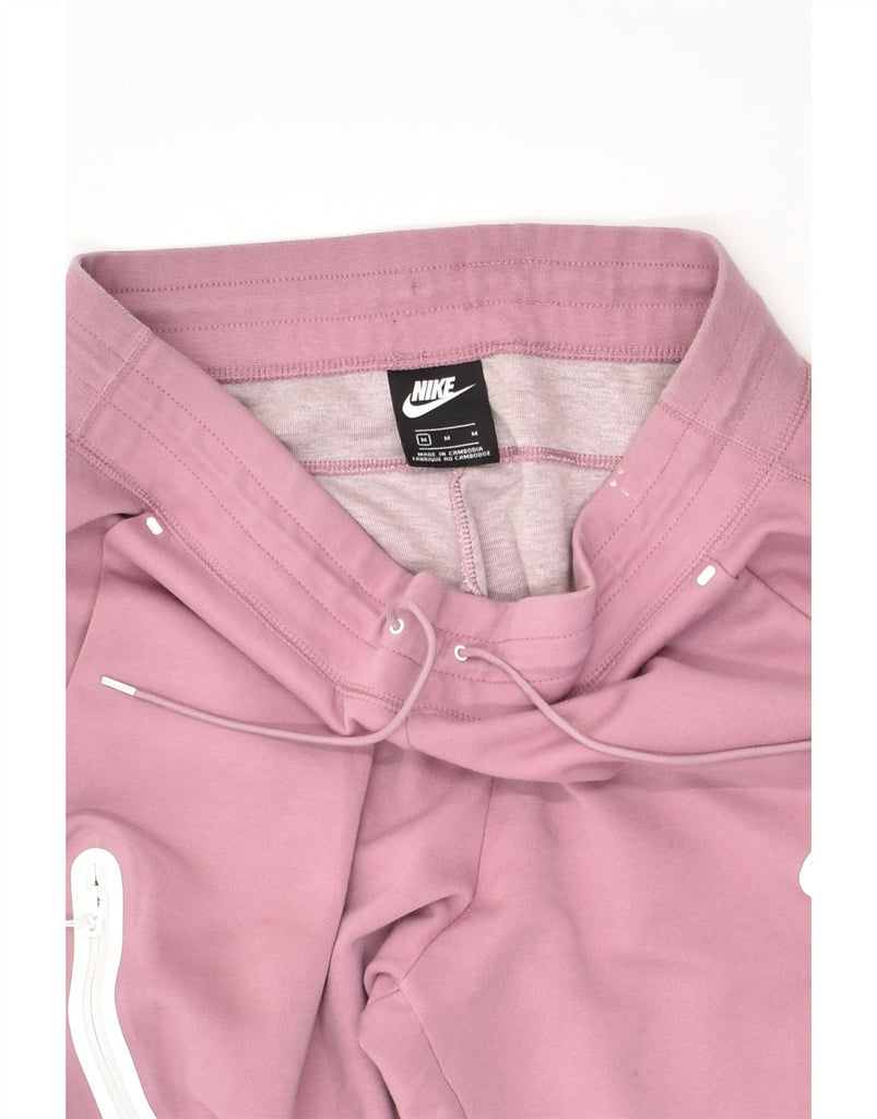 NIKE Womens Tracksuit Trousers Joggers UK 14 Medium Pink Cotton | Vintage Nike | Thrift | Second-Hand Nike | Used Clothing | Messina Hembry 