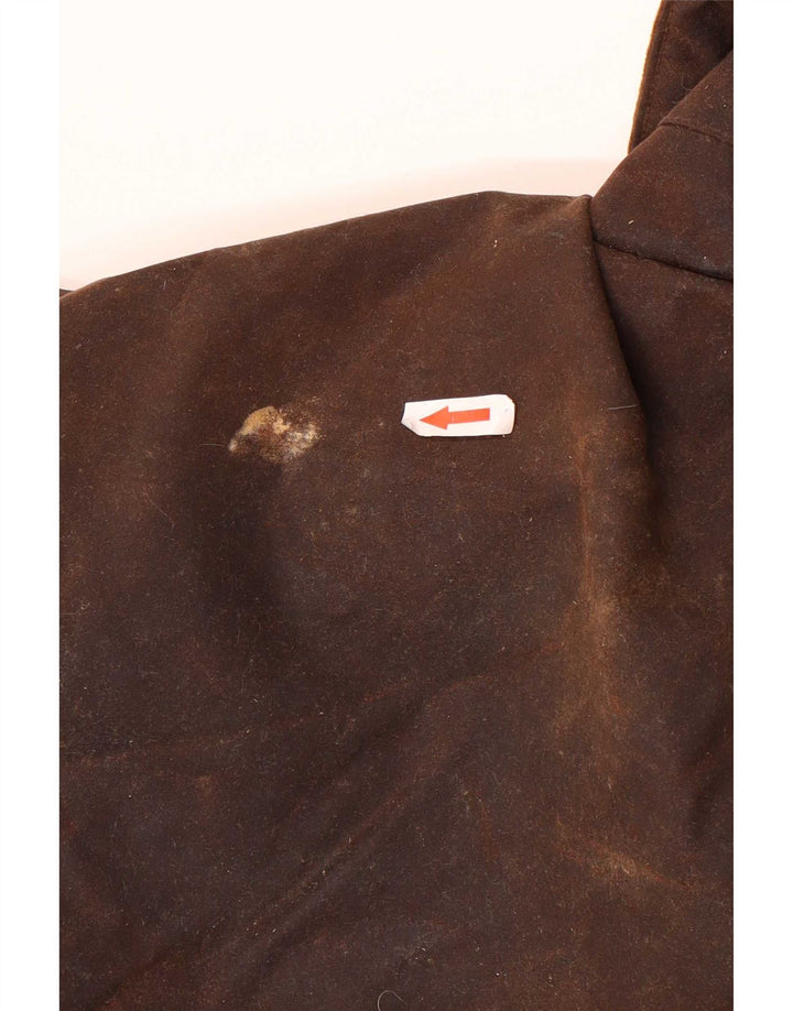 Toggi Womens Oversized Waxed Cotton Overcoat UK 16 Large Brown