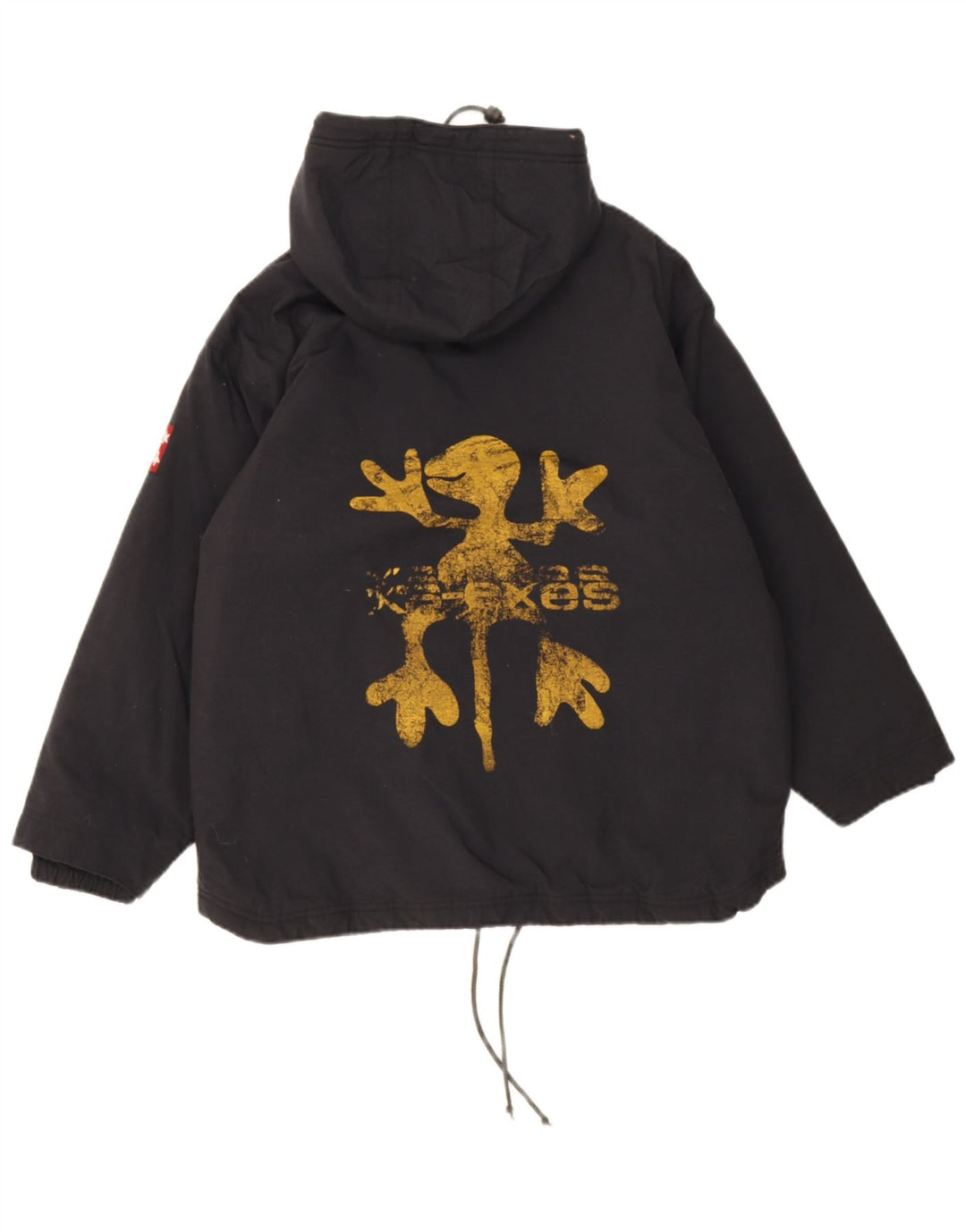 XS Exes Boys Hooded Windbreaker Jacket 12-13 Years Black Polyamide