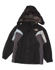 THE NORTH FACE Boys Windbreaker Jacket 9-10 Years Medium Black Colourblock