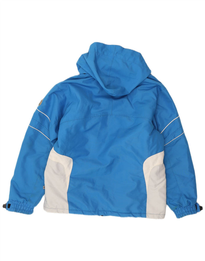 BRUGI Mens Hooded Windbreaker Jacket UK 38 Medium Blue Colourblock