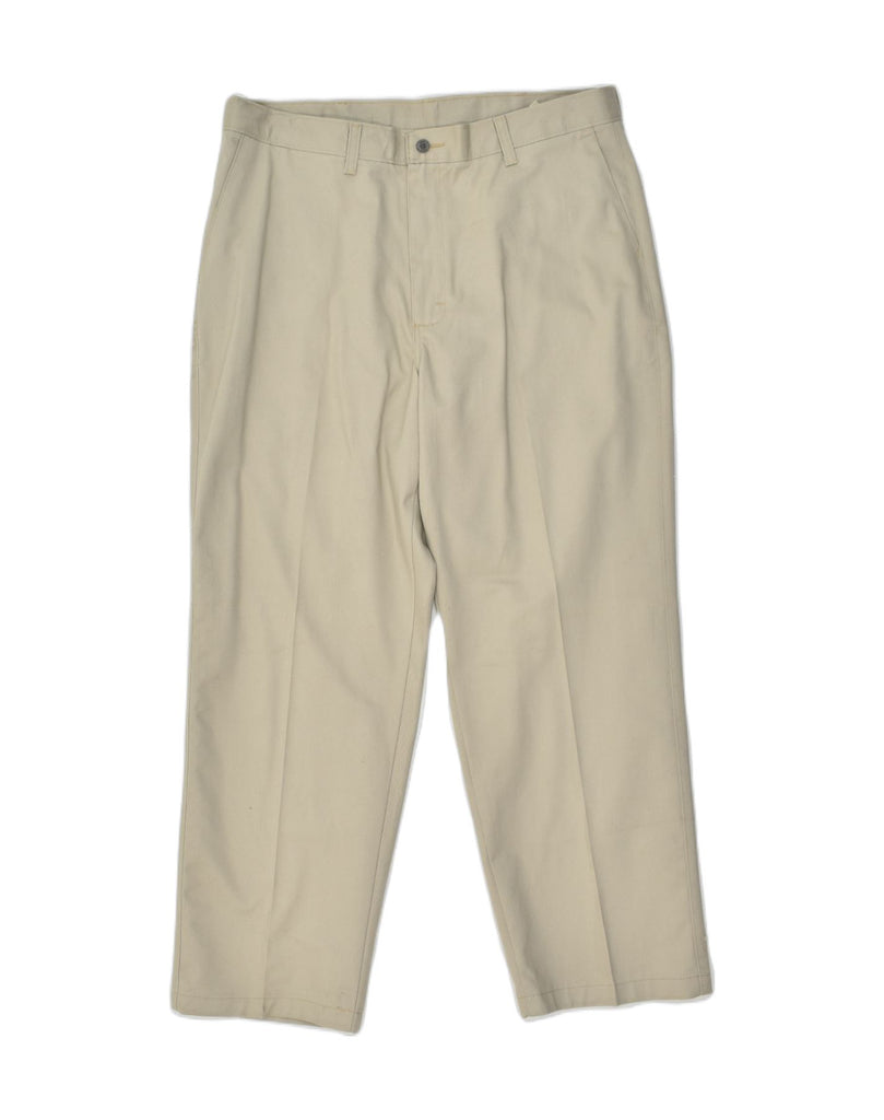 LEE Mens Straight Casual Trousers W36 L29  Beige Cotton | Vintage Lee | Thrift | Second-Hand Lee | Used Clothing | Messina Hembry 