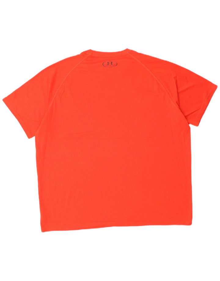 UNDER ARMOUR Mens T-Shirt Top XL Orange Polyester