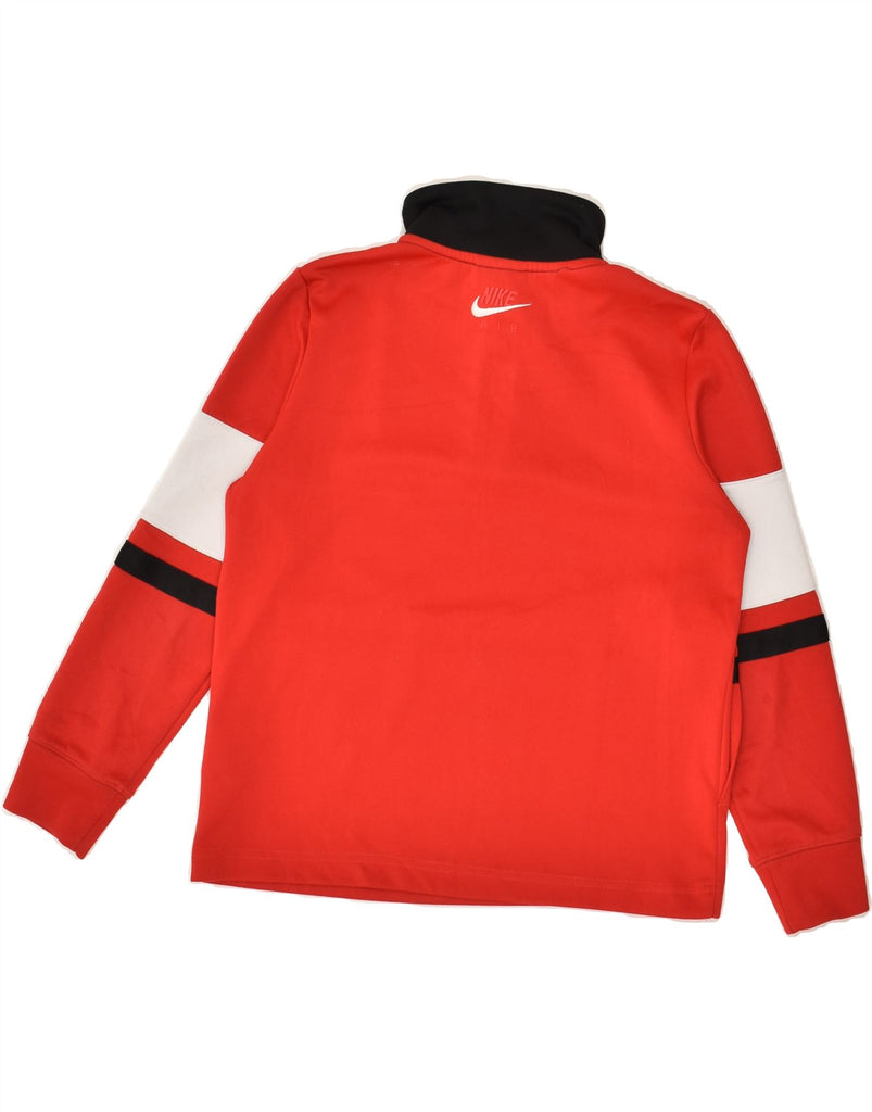 NIKE Boys Graphic Zip Neck Sweatshirt Jumper 10-11 Years Medium Red | Vintage Nike | Thrift | Second-Hand Nike | Used Clothing | Messina Hembry 