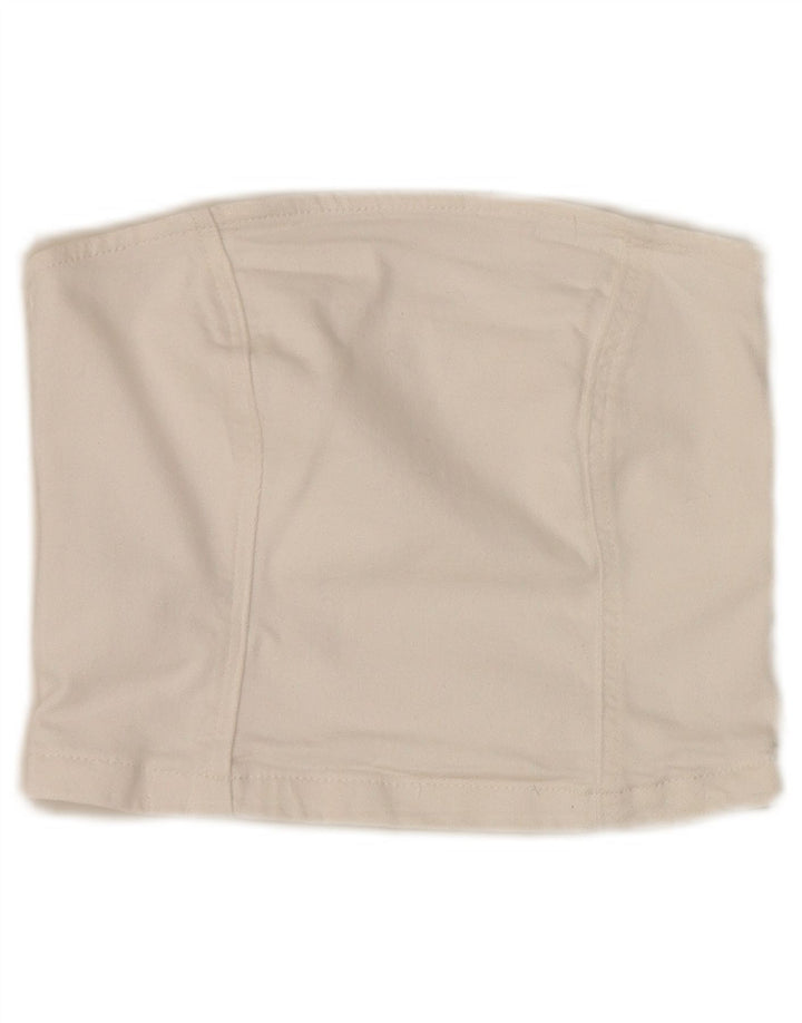 Mango Womens Corset Top UK 4 XS White Cotton