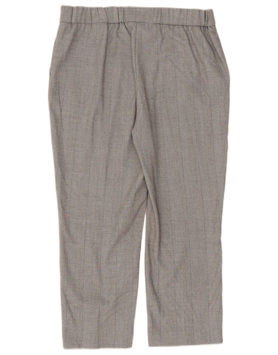 Marks & Spencer Womens Straight Capri Trousers UK 12 Medium W30 L23 Grey