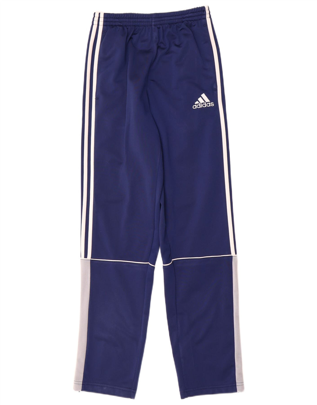 Adidas Boys Tracksuit Trousers 13-14 Years Blue Colourblock Polyester