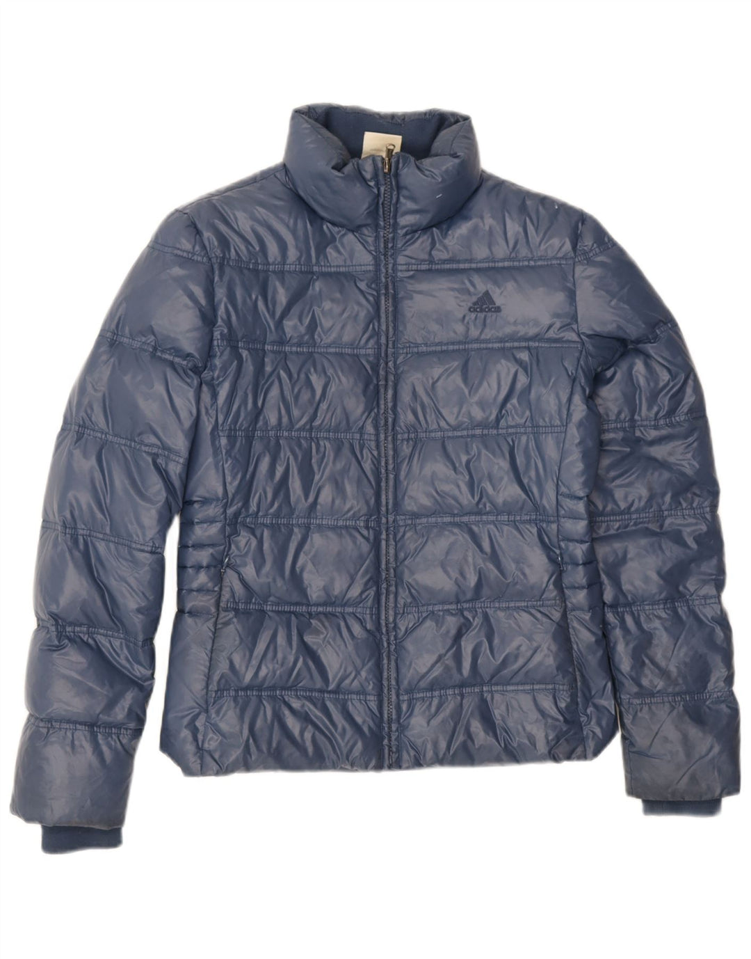 Adidas Womens Padded Jacket UK 12 Medium Navy Blue Polyamide