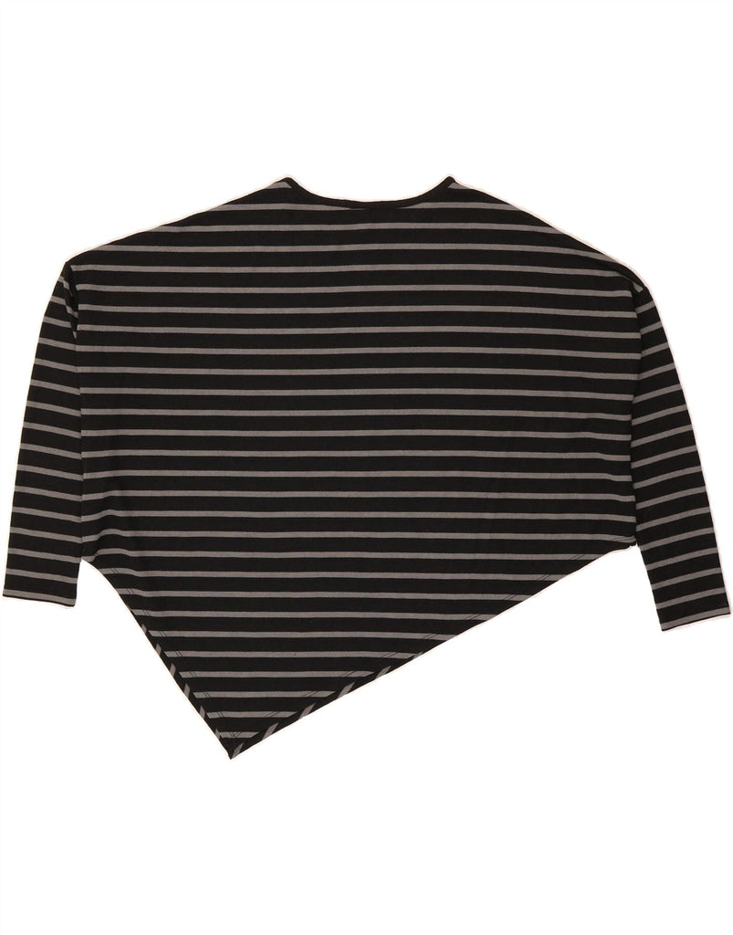 MOSSIMO Womens Oversized Top Long Sleeve UK 10 Small Black Striped Vintage Mossimo and Second-Hand Mossimo from Messina Hembry 