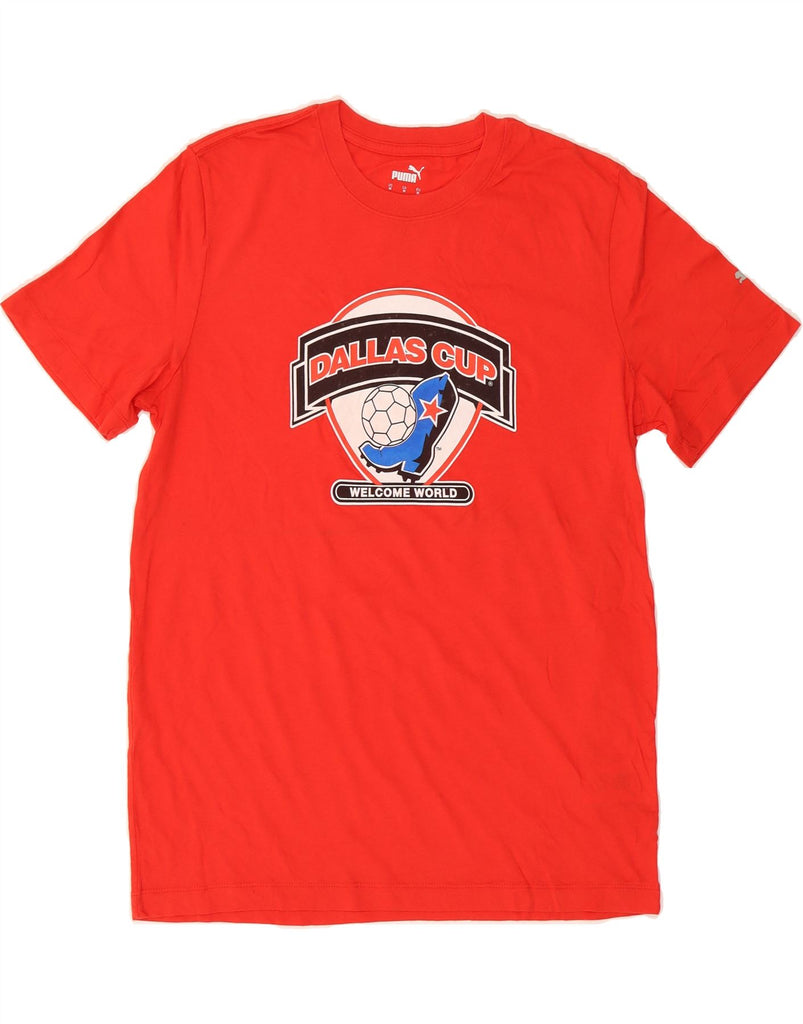 PUMA Mens Dallas Graphic T-Shirt Top Medium Red Cotton Vintage Puma and Second-Hand Puma from Messina Hembry 