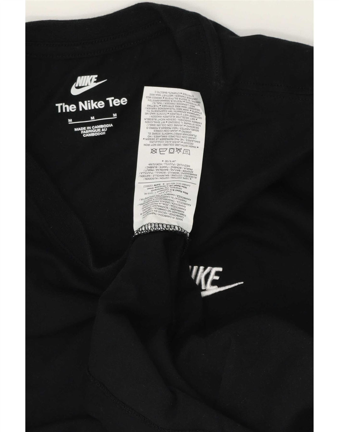 Nike Mens Top Long Sleeve Medium Black Cotton