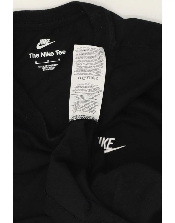Nike Mens Top Long Sleeve Medium Black Cotton