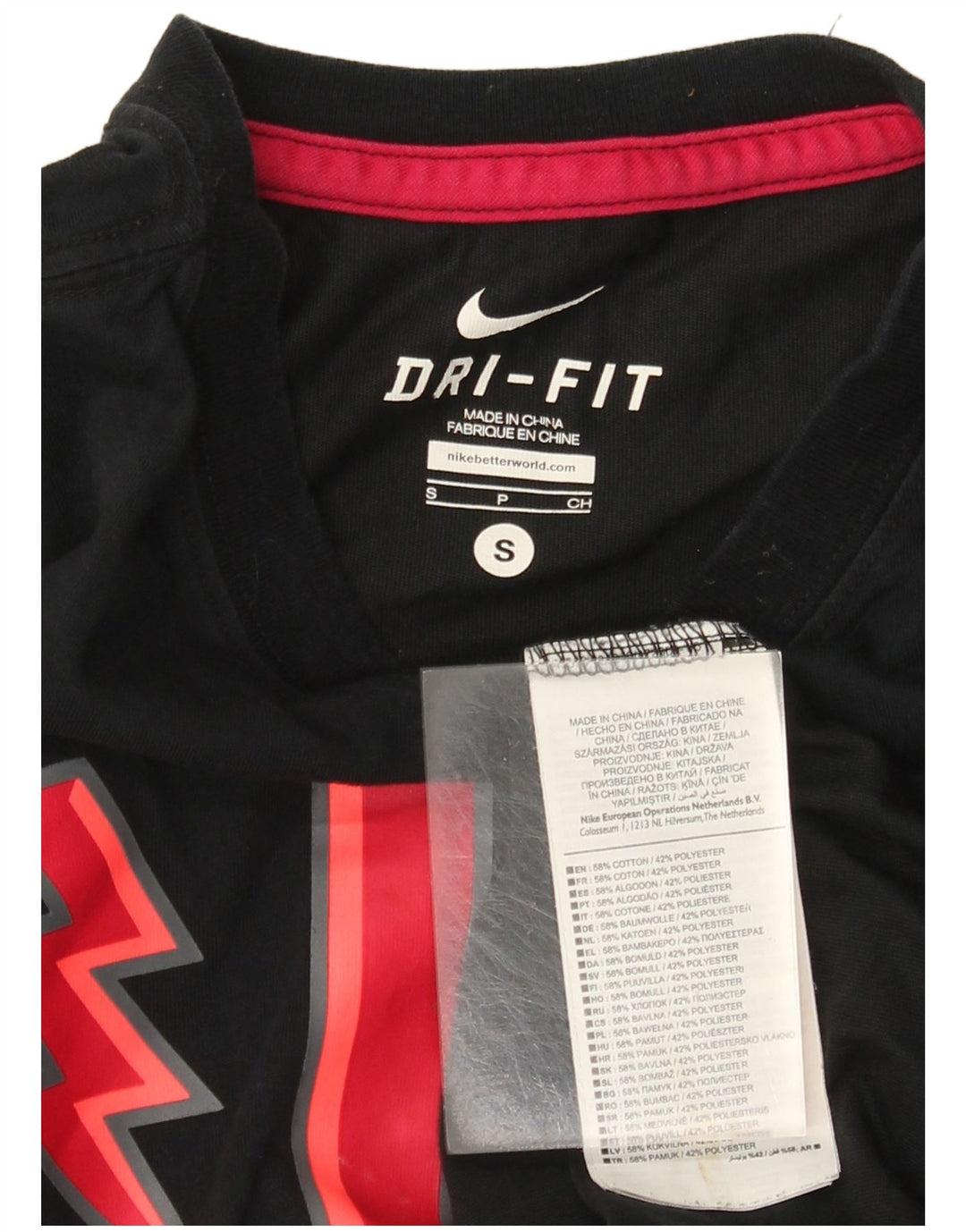 Nike Mens Dri Fit Graphic T-Shirt Top Small Black Cotton