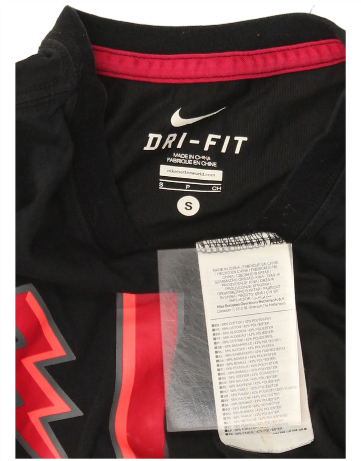 Nike Mens Dri Fit Graphic T-Shirt Top Small Black Cotton